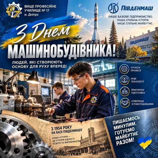 З ДНЕМ МАШИНОБУДІВНИКА!